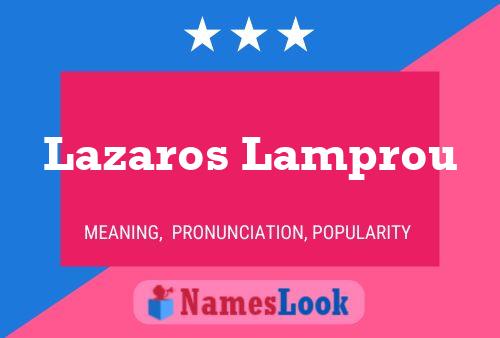 Lazaros Lamprou 名字海报