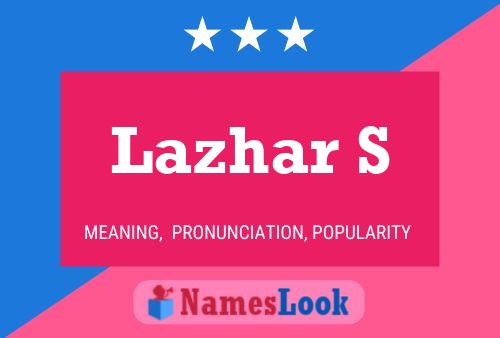 Lazhar S 名字海报