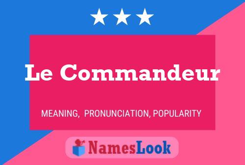 Le Commandeur 名字海报