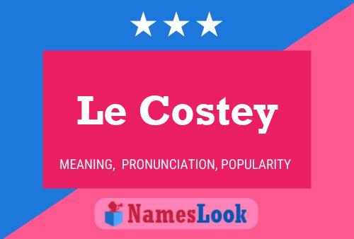 Le Costey 名字海报