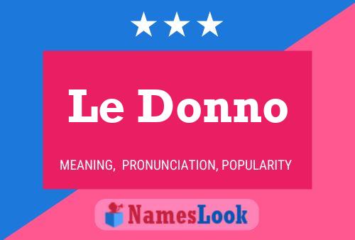 Le Donno 名字海报