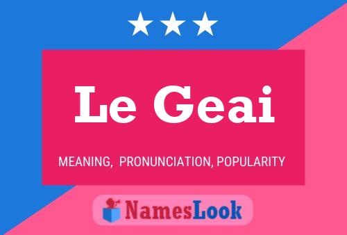 Le Geai 名字海报