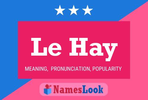 Le Hay 名字海报