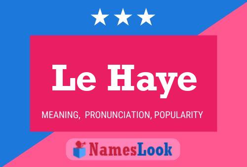 Le Haye 名字海报