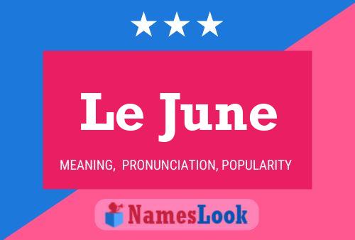 Le June 名字海报