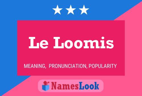 Le Loomis 名字海报