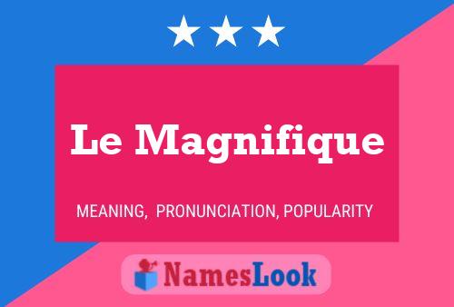 Le Magnifique 名字海报