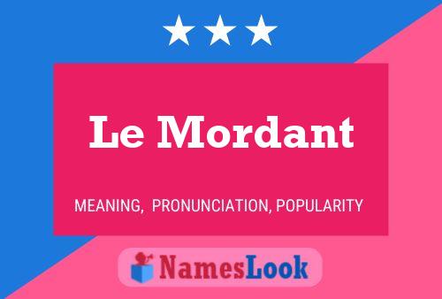 Le Mordant 名字海报