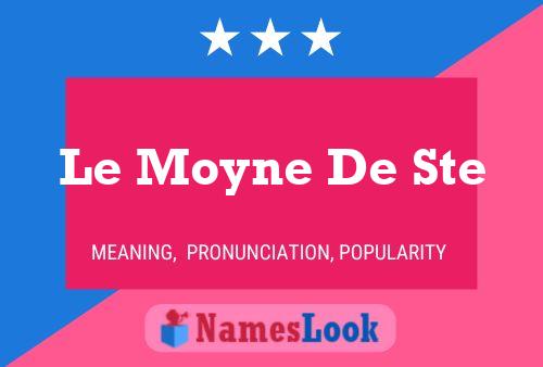 Le Moyne De Ste 名字海报