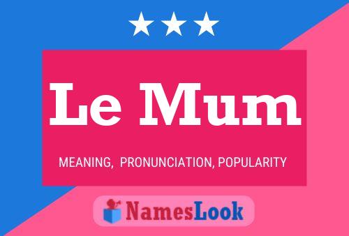 Le Mum 名字海报