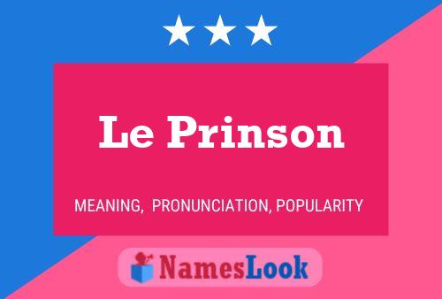 Le Prinson 名字海报