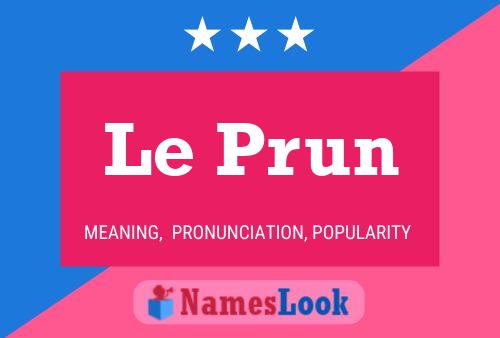 Le Prun 名字海报