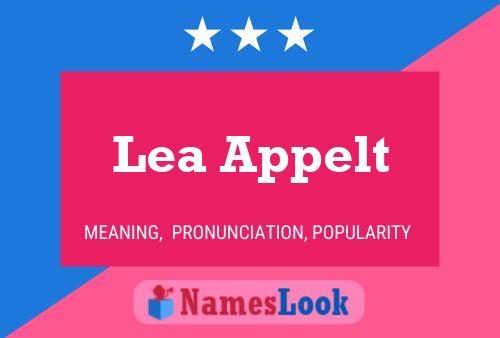 Lea Appelt 名字海报