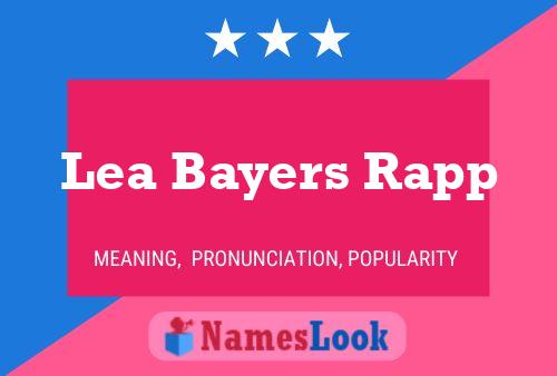 Lea Bayers Rapp 名字海报