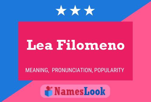 Lea Filomeno 名字海报