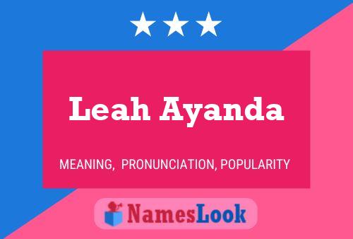 Leah Ayanda 名字海报