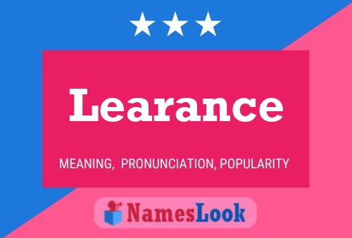 Learance 名字海报