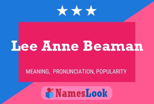 Lee Anne Beaman 名字海报