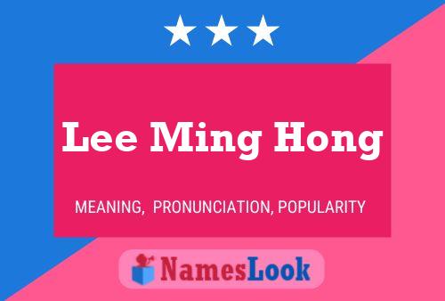 Lee Ming Hong 名字海报