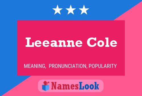 Leeanne Cole 名字海报