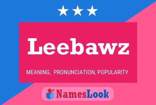 Leebawz 名字海报