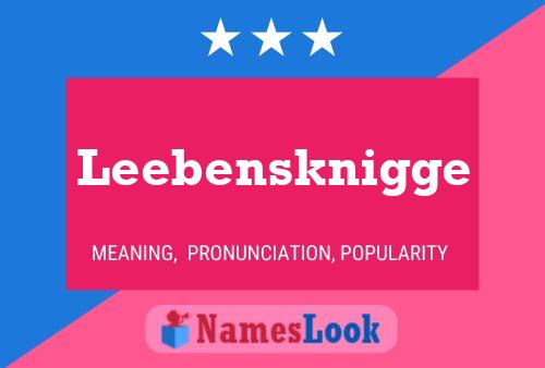 Leebensknigge 名字海报