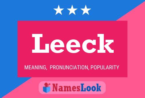 Leeck 名字海报