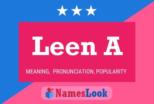 Leen A 名字海报