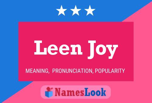 Leen Joy 名字海报