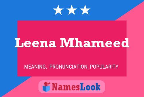 Leena Mhameed 名字海报