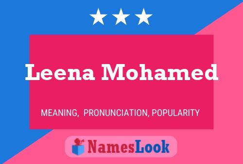 Leena Mohamed 名字海报