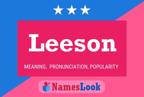 Leeson 名字海报