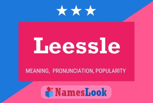 Leessle 名字海报