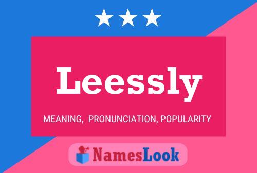 Leessly 名字海报