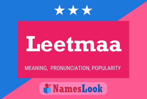 Leetmaa 名字海报