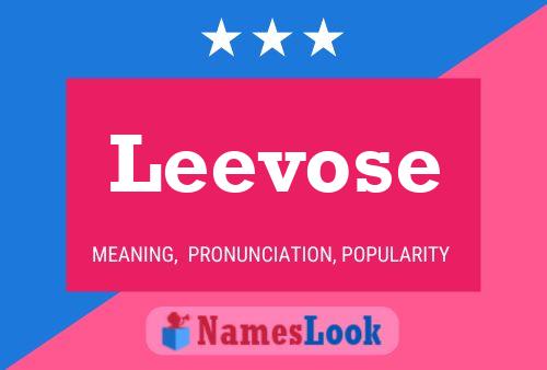 Leevose 名字海报