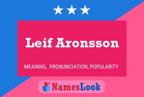 Leif Aronsson 名字海报