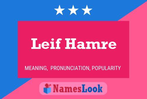 Leif Hamre 名字海报