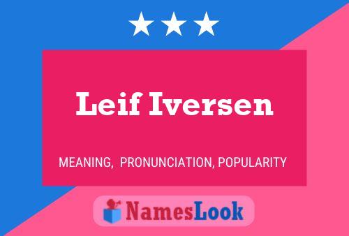 Leif Iversen 名字海报