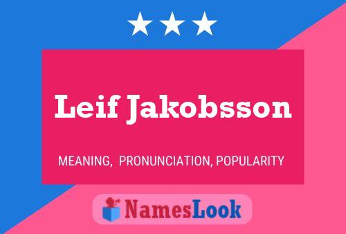 Leif Jakobsson 名字海报