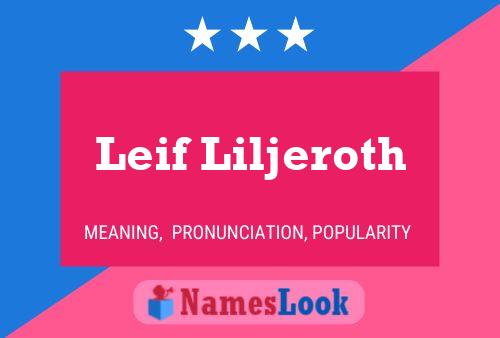 Leif Liljeroth 名字海报