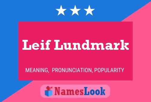 Leif Lundmark 名字海报