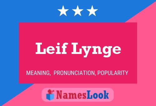 Leif Lynge 名字海报