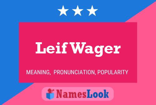 Leif Wager 名字海报