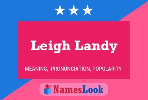 Leigh Landy 名字海报