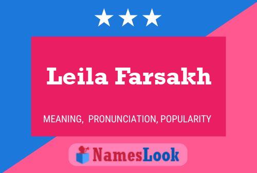 Leila Farsakh 名字海报