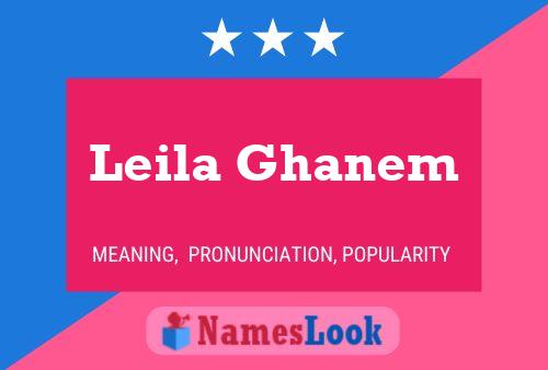 Leila Ghanem 名字海报