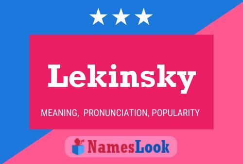 Lekinsky 名字海报