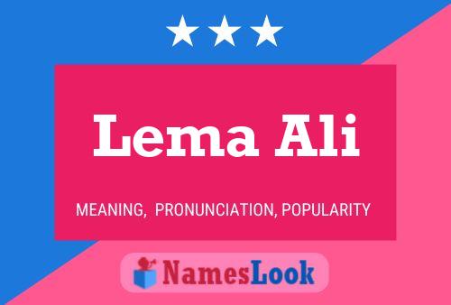 Lema Ali 名字海报