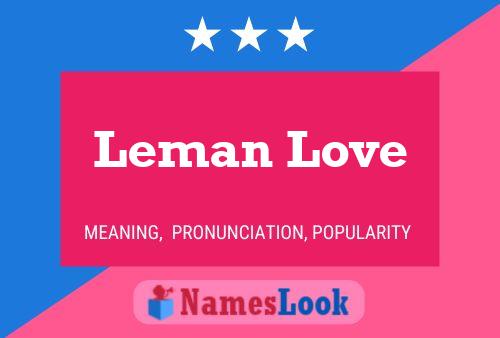 Leman Love 名字海报